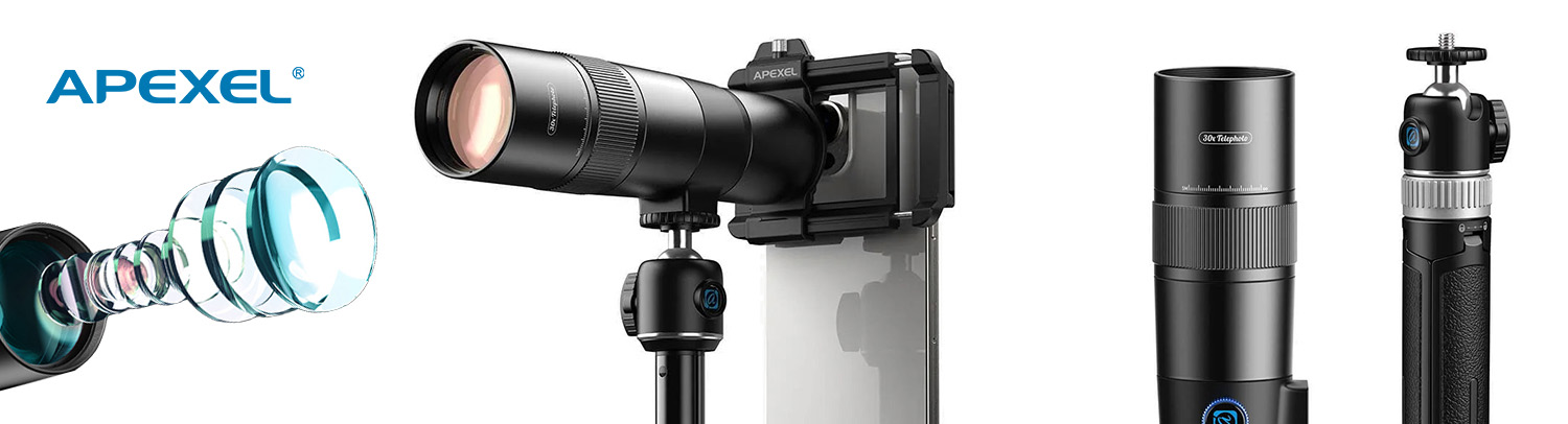 【新製品】APEXEL スマートフォン用望遠レンズ APL-T30X 発売のご案内