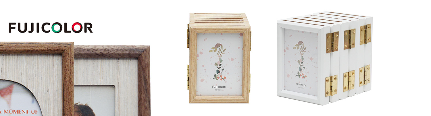 【新製品】FUJICOLOR ウッディフレームMellow,リンクフレームチェキHL6連 発売のご案内